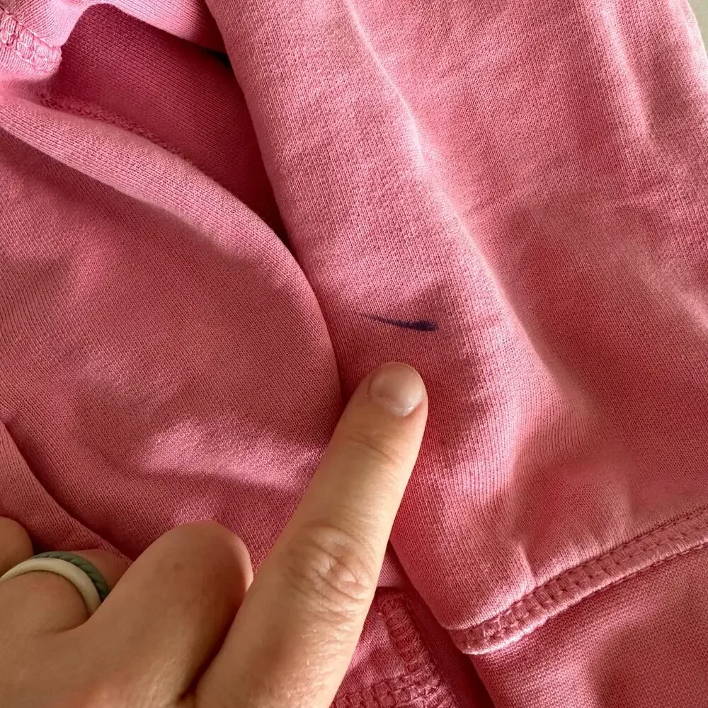 Hanna Andersson Pink Zip Hoodie - Size 8 - Some Flaws